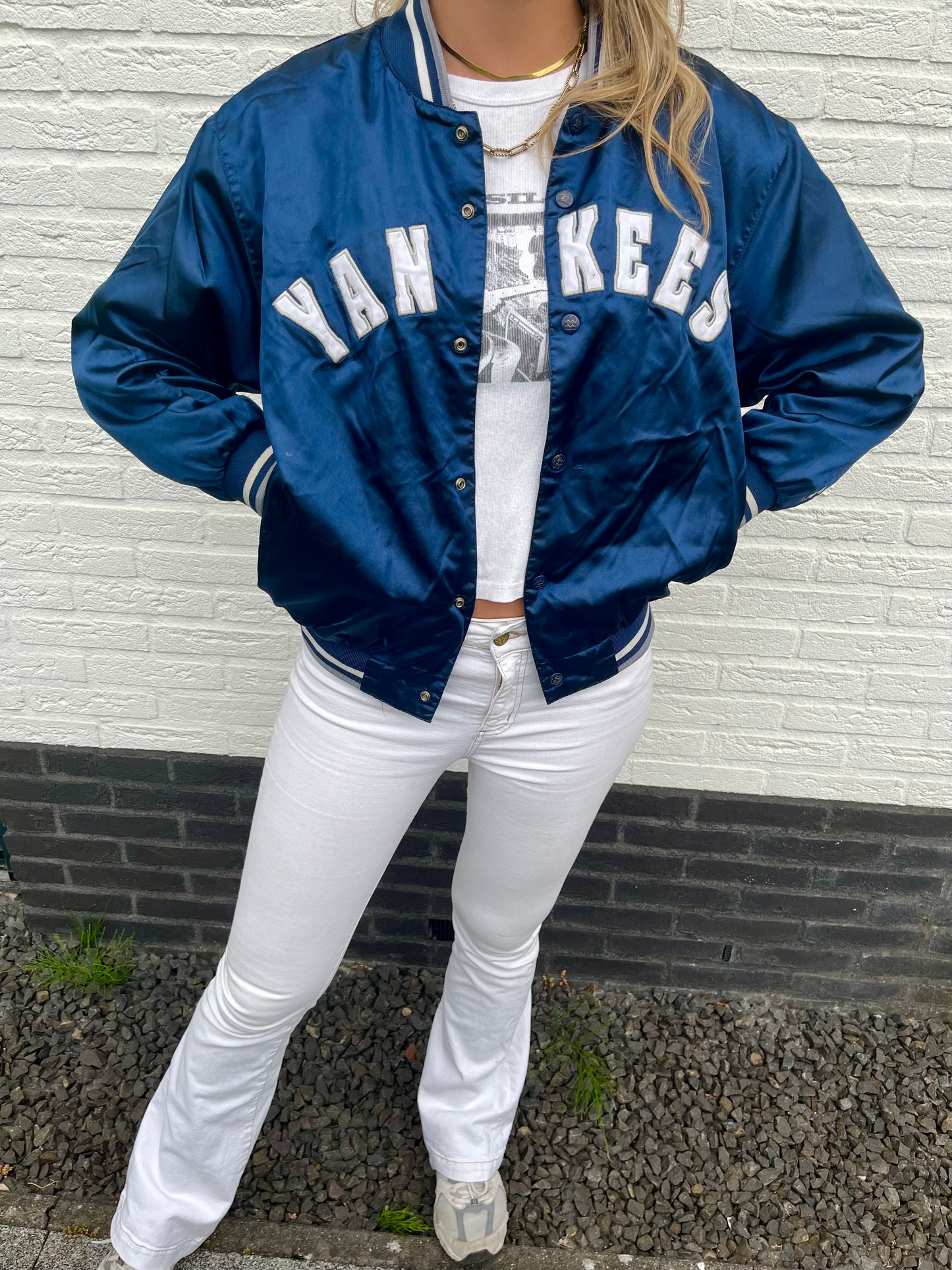New York Yankees satin bomber | Laura Stappers Vintage