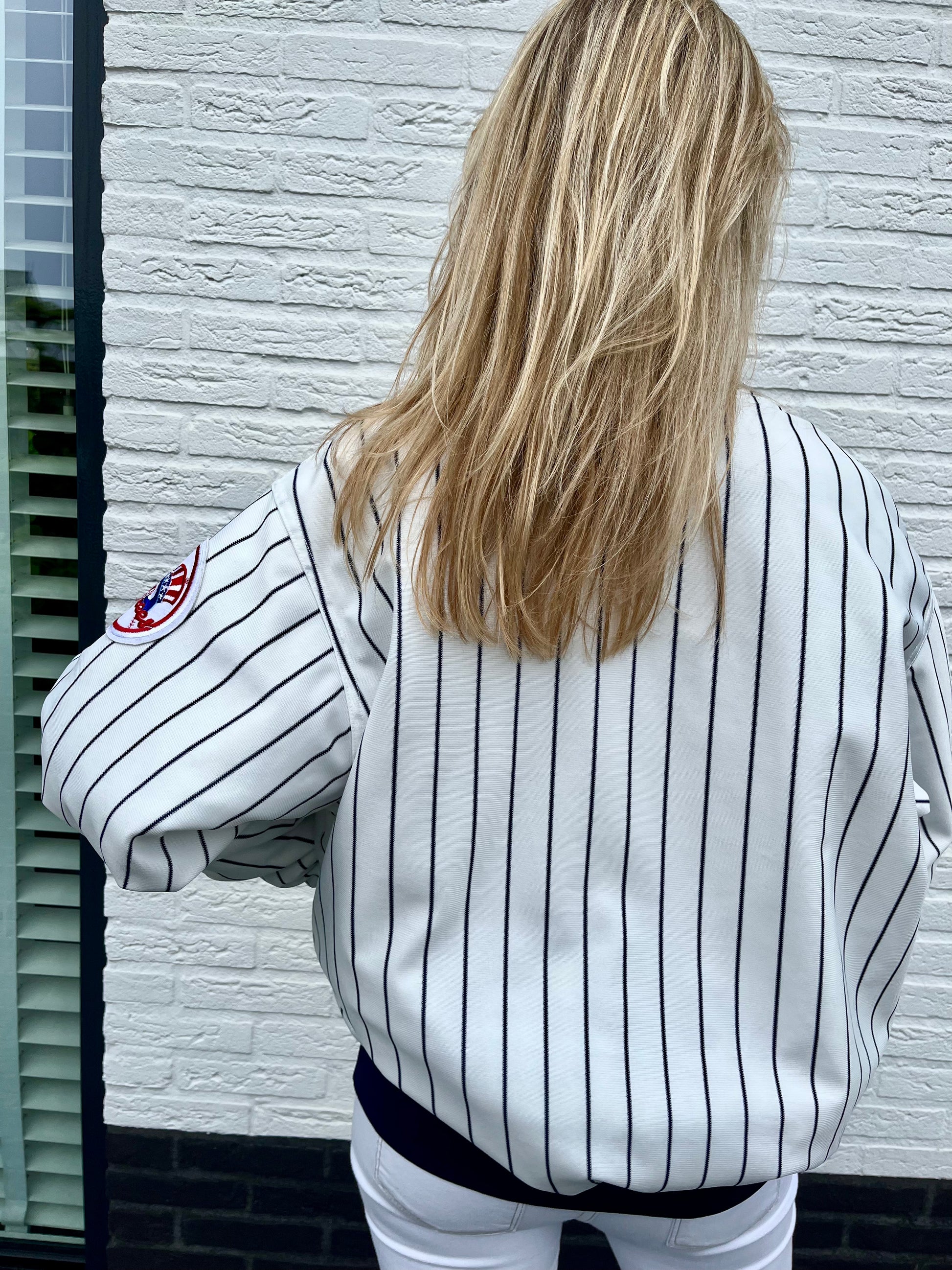 Vintage NY Yankees striped jacket