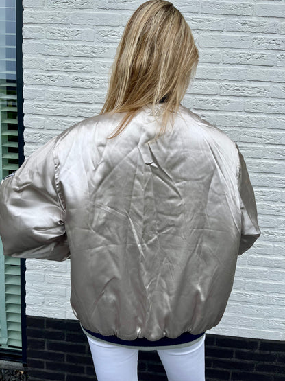 New York Yankees satin metallic bomber | Laura Stappers Vintage