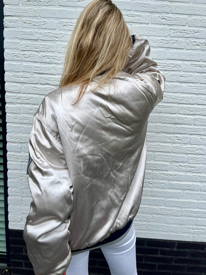 New York Yankees satin metallic bomber | Laura Stappers Vintage