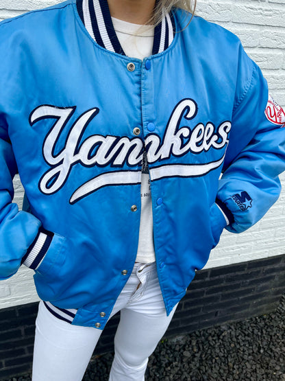 vintage Yankees spell out bomber light blue | Laura Stappers Vintage