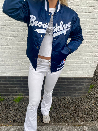 Vintage satin Brooklyn bomber jacket | Laura Stappers Vintage