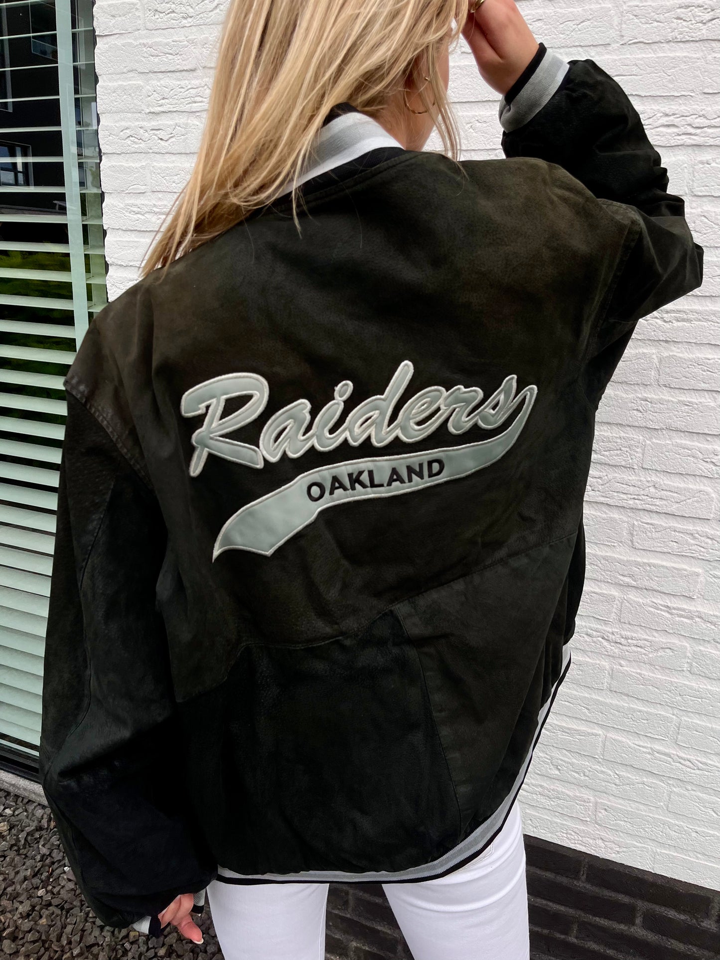 Oakland Raiders leather jacket