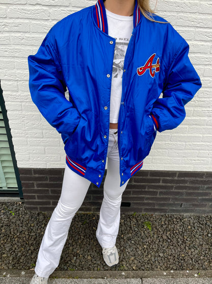 Atlanta Braves bomber jacket reversible | Laura Stappers Vintage