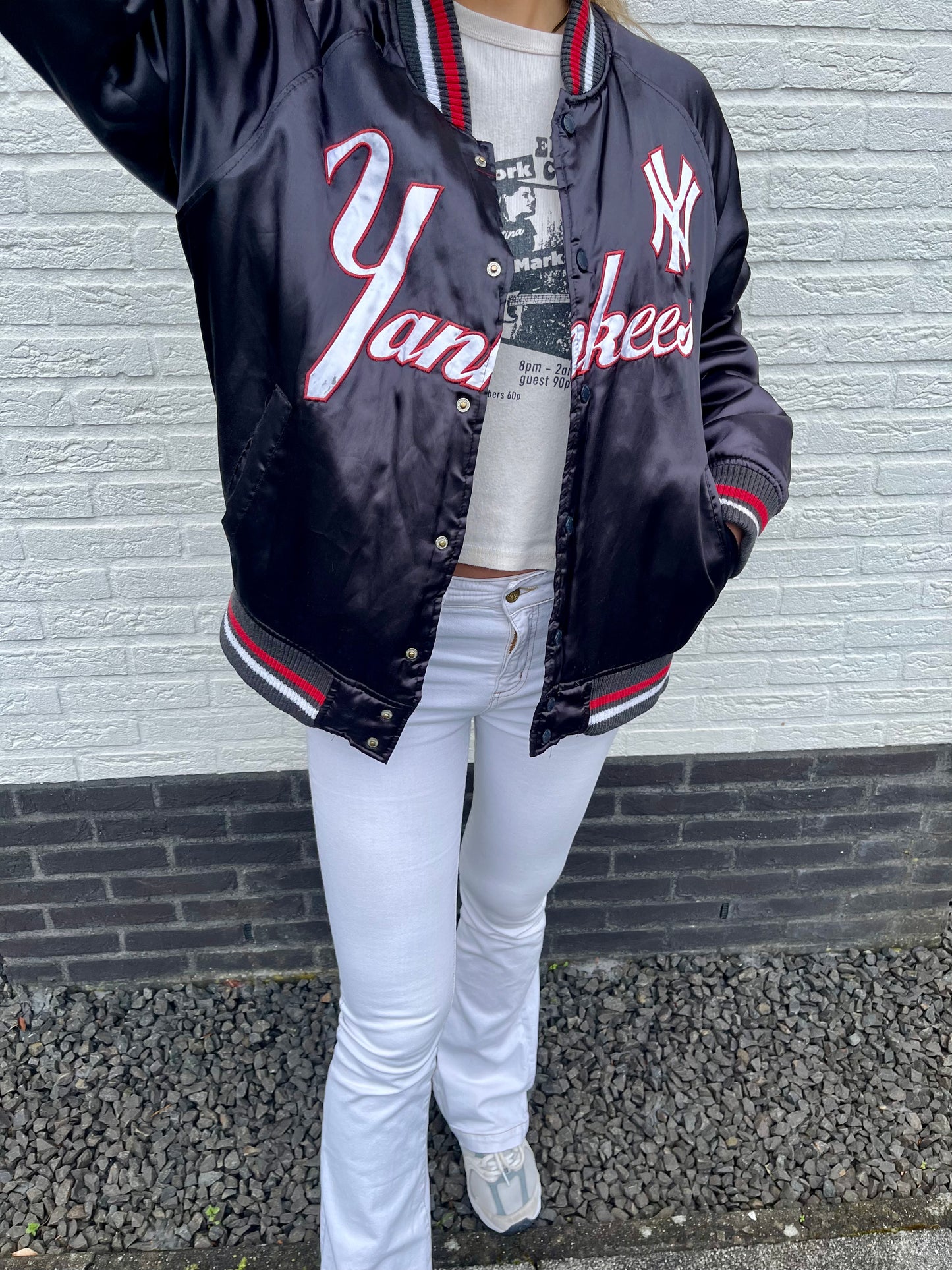 Yankees satin bomber size M