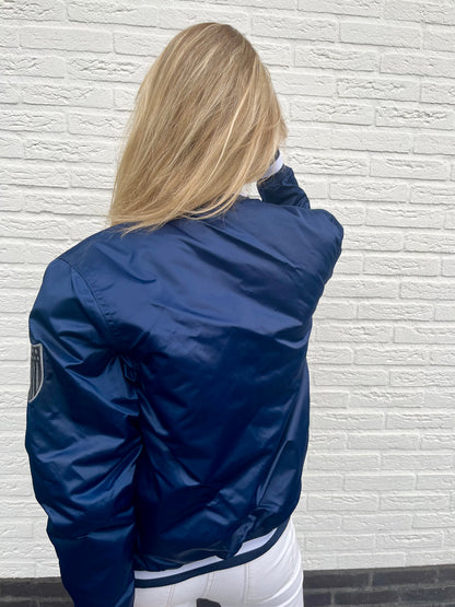 Vintage satin Brooklyn bomber jacket | Laura Stappers Vintage