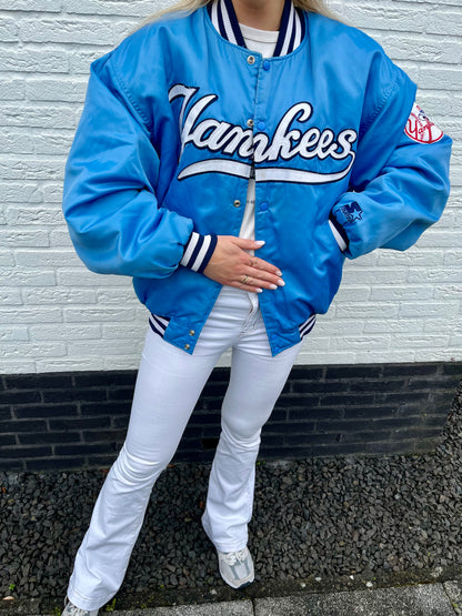 vintage Yankees spell out bomber light blue | Laura Stappers Vintage