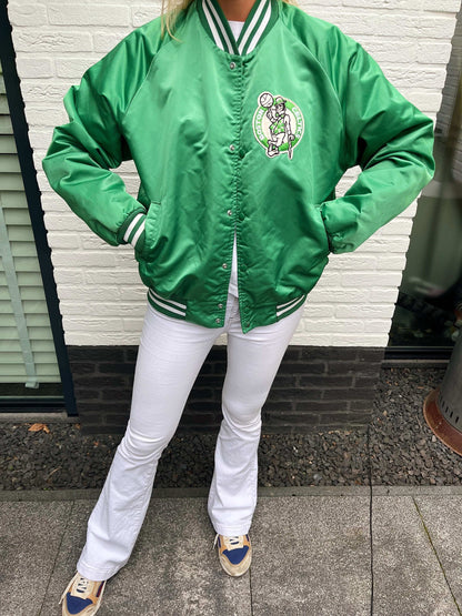 vintage Boston Celtics bomber jacket | Laura Stappers Vintage