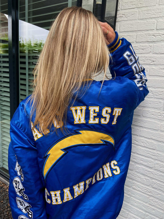 Chargers Championships bomber jacket | Laura Stappers Vintage