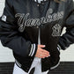New York Yankees black bomber jacket | Laura Stappers Vintage
