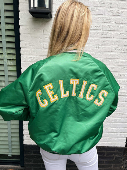 vintage Boston Celtics bomber jacket | Laura Stappers Vintage