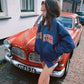 Starter spell out bomber jacket blue | Laura Stappers Vintage