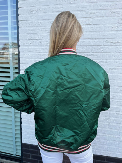 WICKS bomber size M groen satin | Laura Stappers Vintage