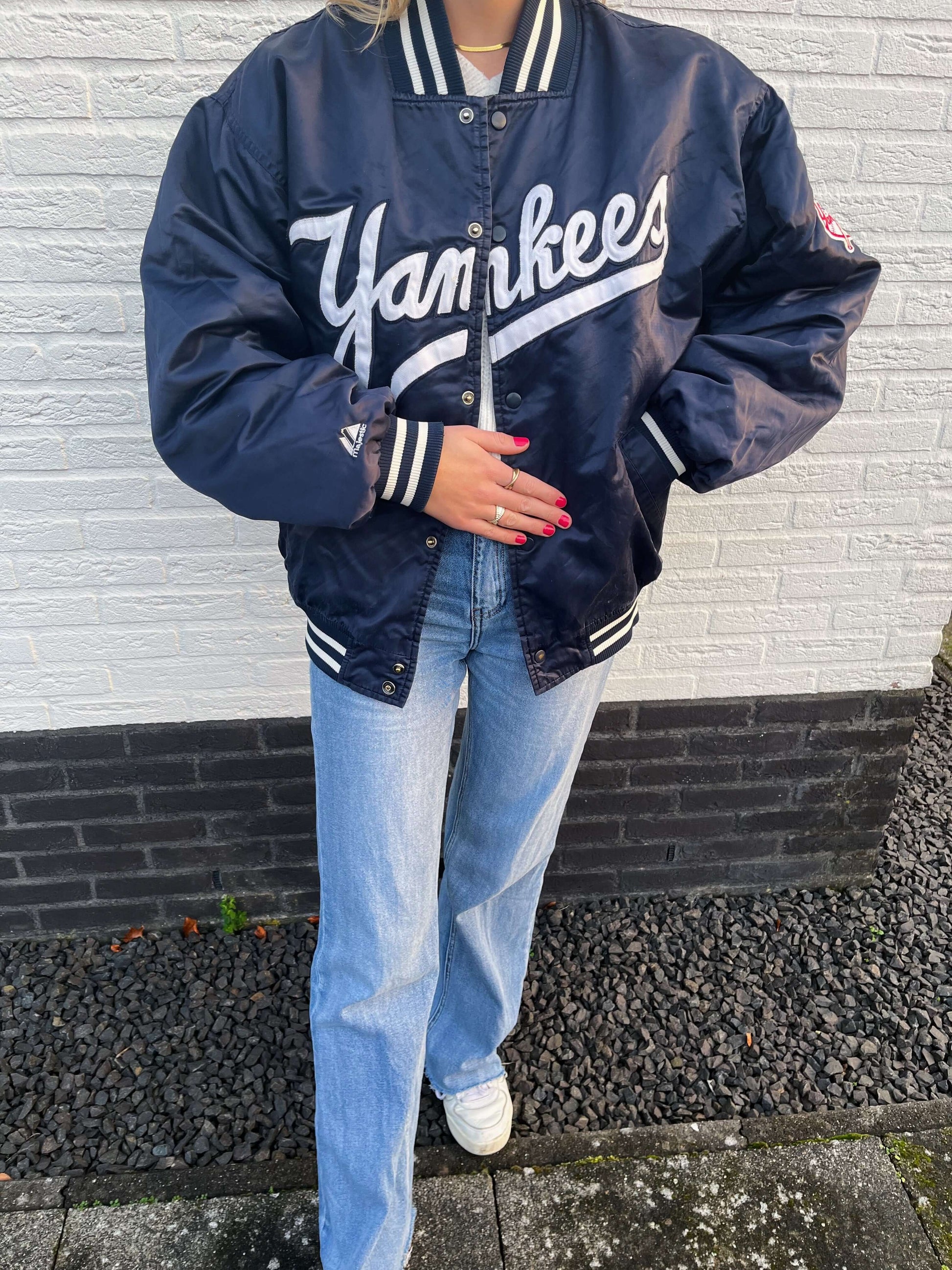 Yankees spell-out jacket maat L | Laura Stappers Vintage
