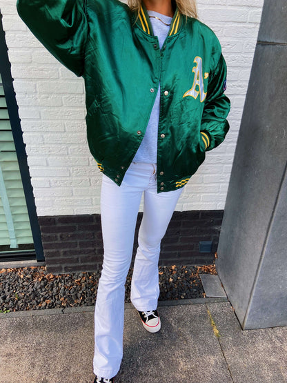 Vintage Oakland Athletics bomber groen | Laura Stappers Vintage