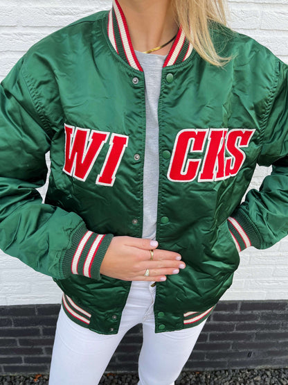 WICKS bomber size M groen satin | Laura Stappers Vintage