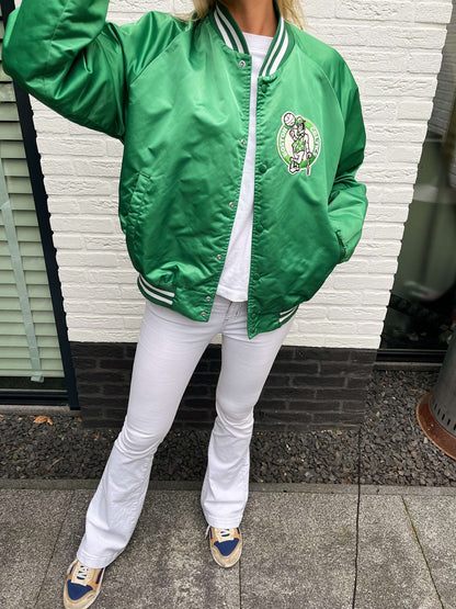 vintage Boston Celtics bomber jacket | Laura Stappers Vintage