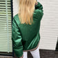 WICKS bomber size L groen satin | Laura Stappers Vintage