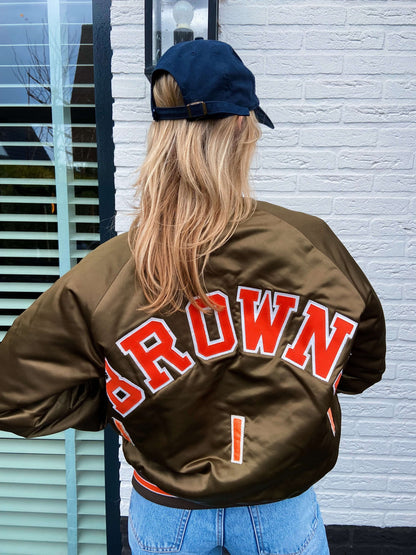 vintage Cleveland Browns bomber | Laura Stappers Vintage