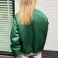 WICKS bomber size L groen satin | Laura Stappers Vintage