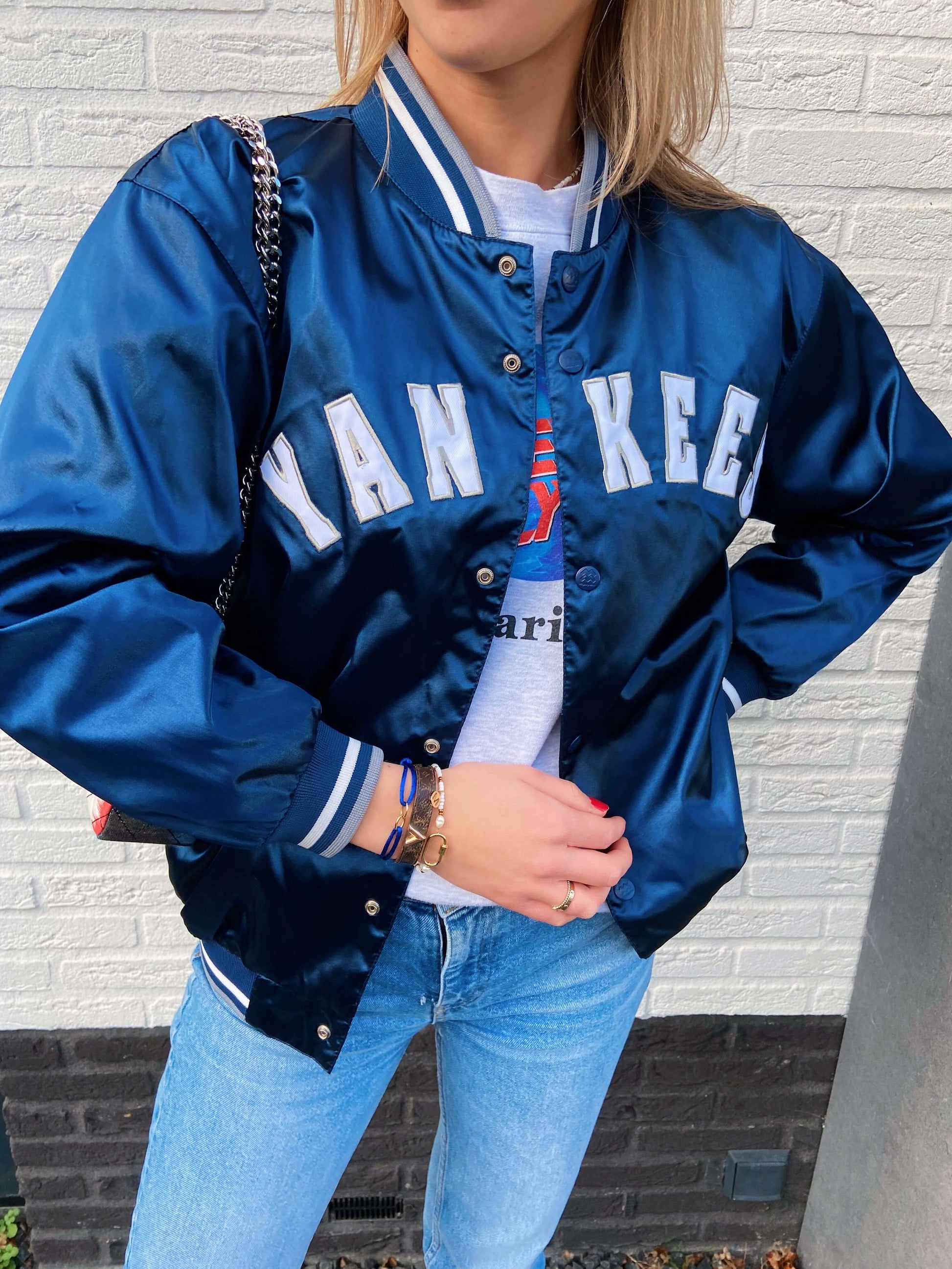 New York Yankees satin bomber | Laura Stappers Vintage