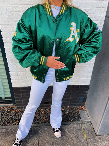 Vintage Oakland Athletics bomber groen | Laura Stappers Vintage