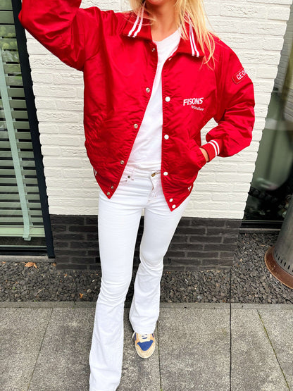 Vintage varsity jacket red | Laura Stappers Vintage