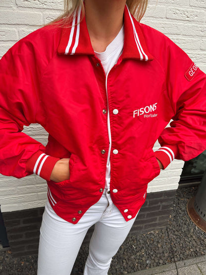 Vintage varsity jacket red | Laura Stappers Vintage