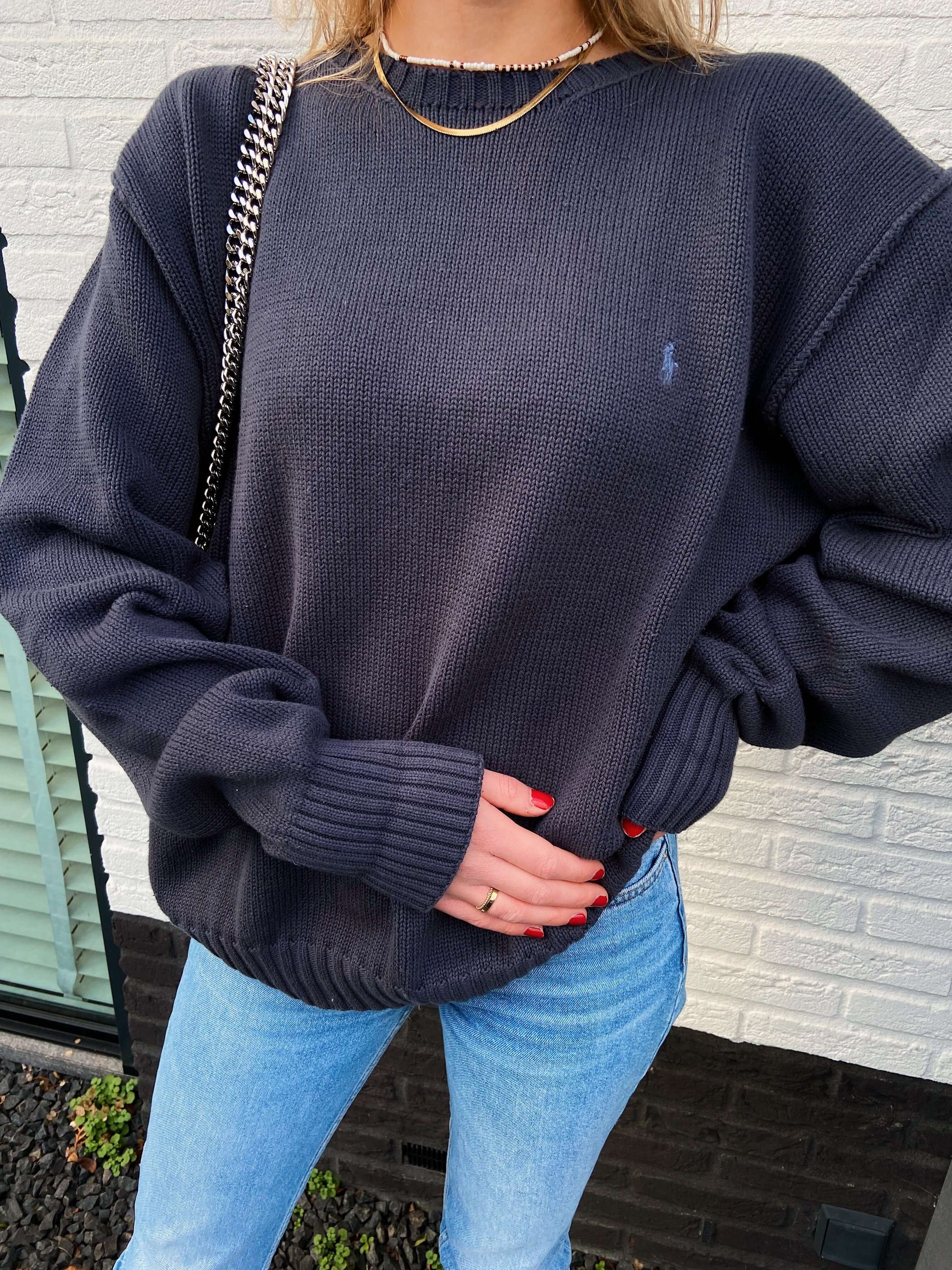 Ralph Lauren trui donkergrijs | Laura Stappers Vintage
