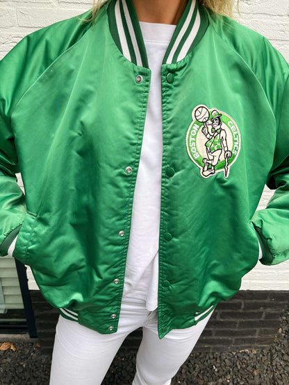 vintage Boston Celtics bomber jacket | Laura Stappers Vintage