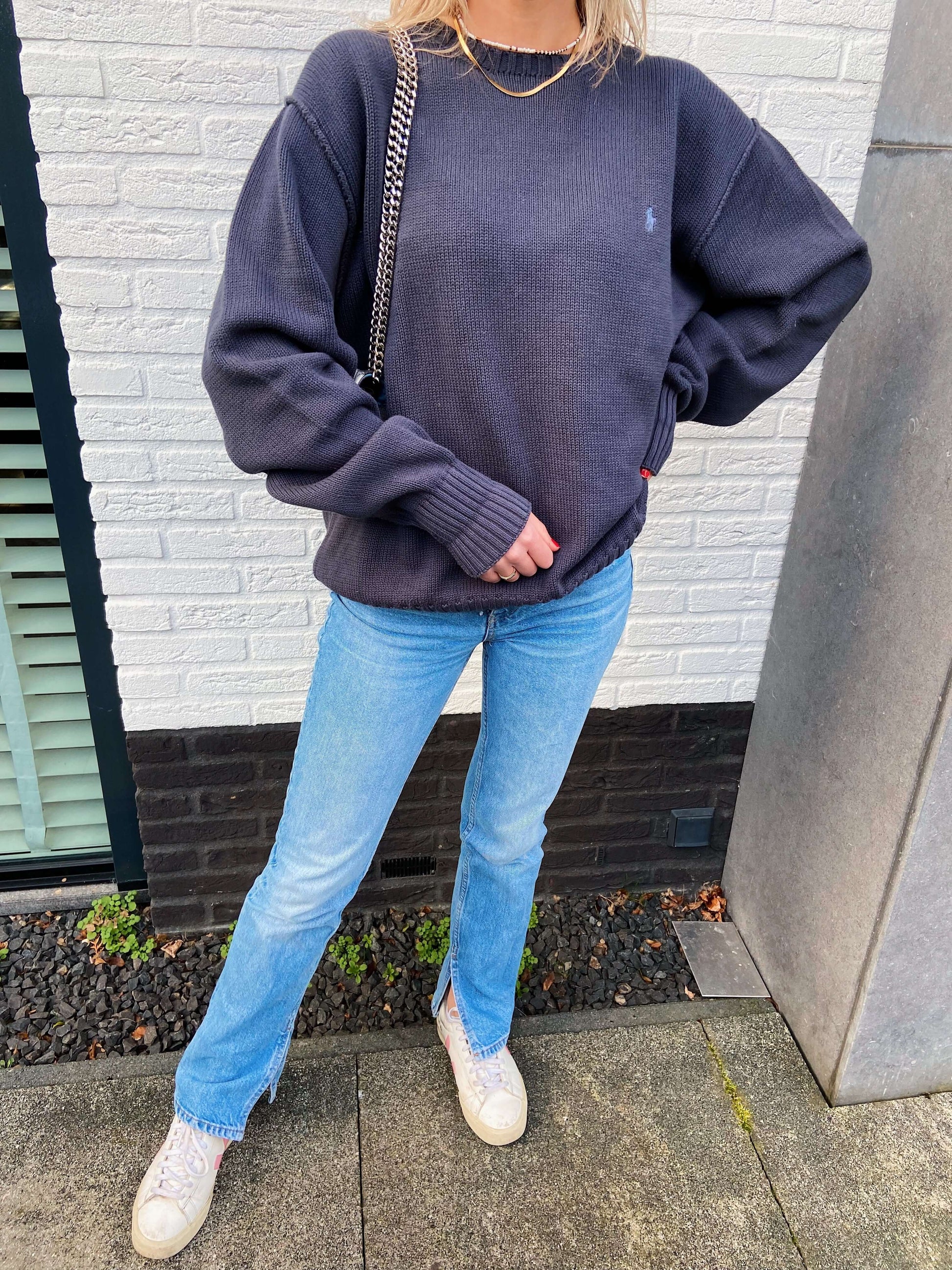 Ralph Lauren trui donkergrijs | Laura Stappers Vintage