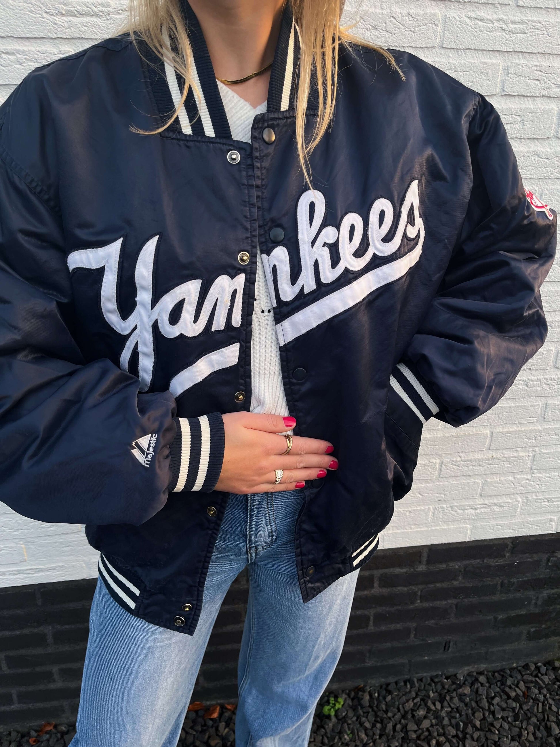 Yankees spell-out jacket maat L | Laura Stappers Vintage