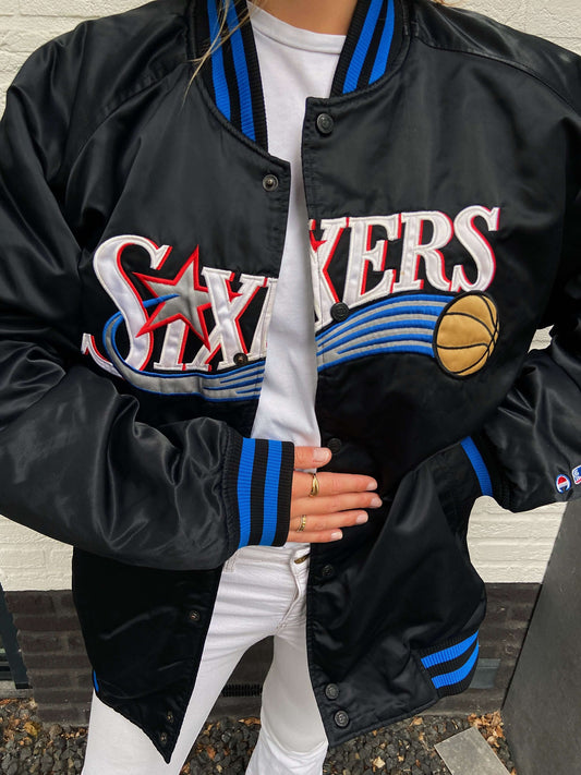 Champion 76ers Sixers bomber jacket | Laura Stappers Vintage