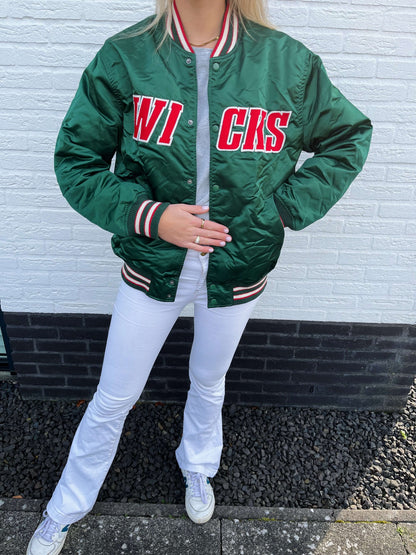 WICKS bomber size M groen satin | Laura Stappers Vintage