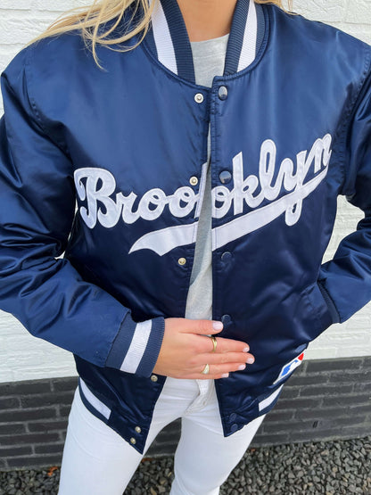 Vintage satin Brooklyn bomber jacket | Laura Stappers Vintage