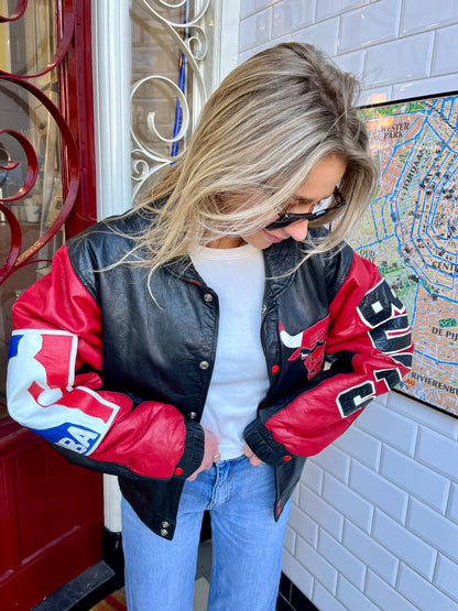 vintage Chicago Bulls leather jacket | Laura Stappers Vintage