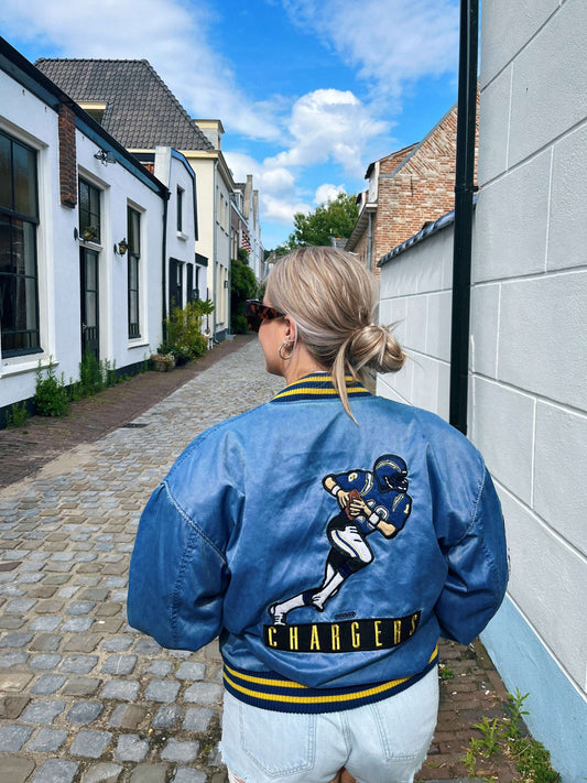 vintage San Diego Chargers bomber | Laura Stappers Vintage