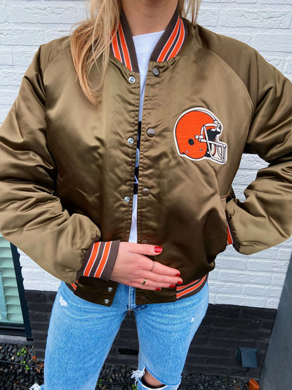 vintage Cleveland Browns bomber | Laura Stappers Vintage