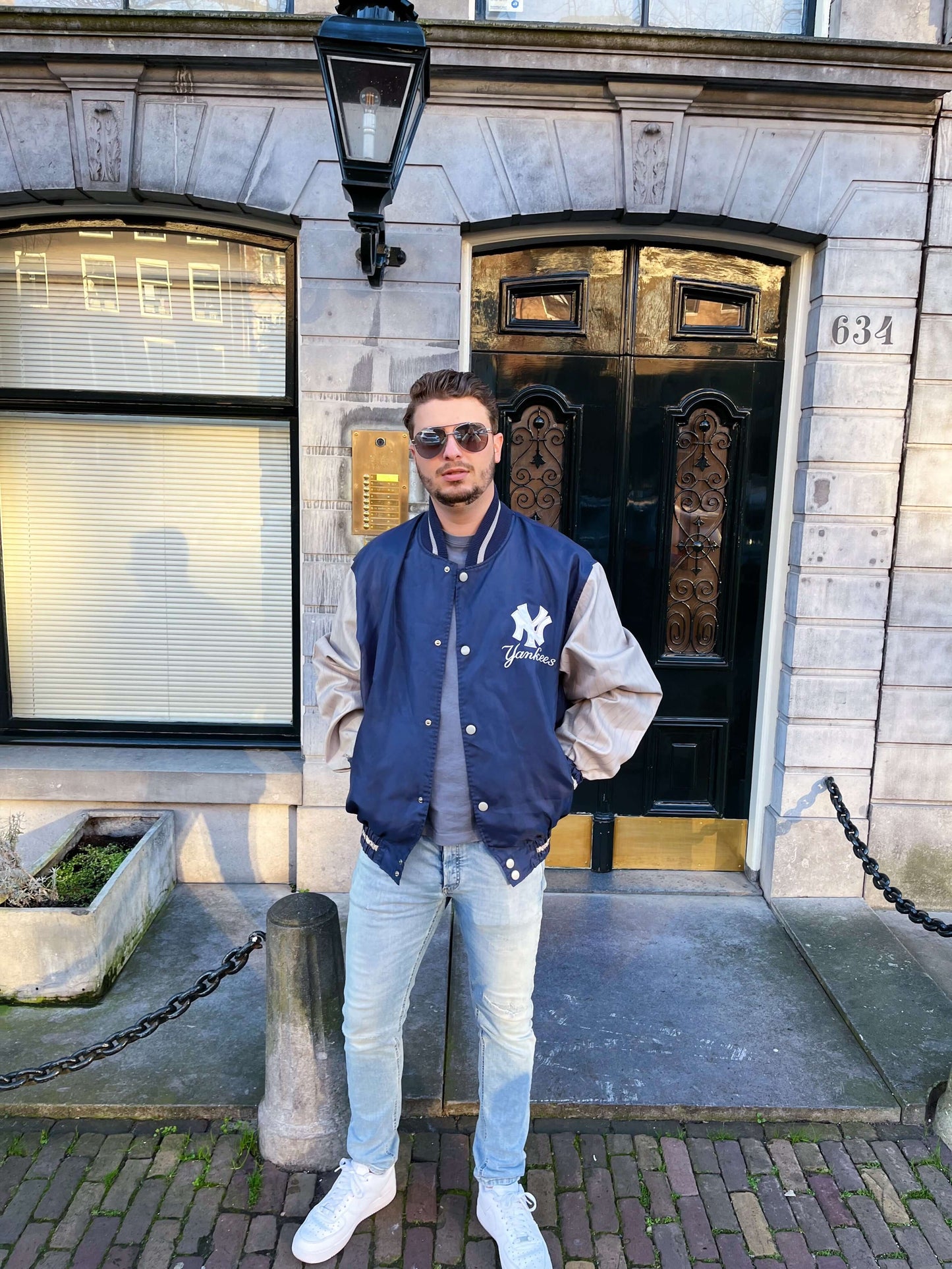 Vintage Yankees bomber grijs | Laura Stappers Vintage