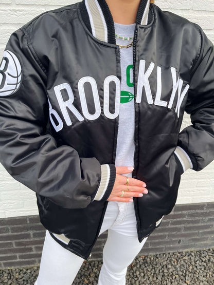 Brooklyn Nets bomber jacket reversible | Laura Stappers Vintage