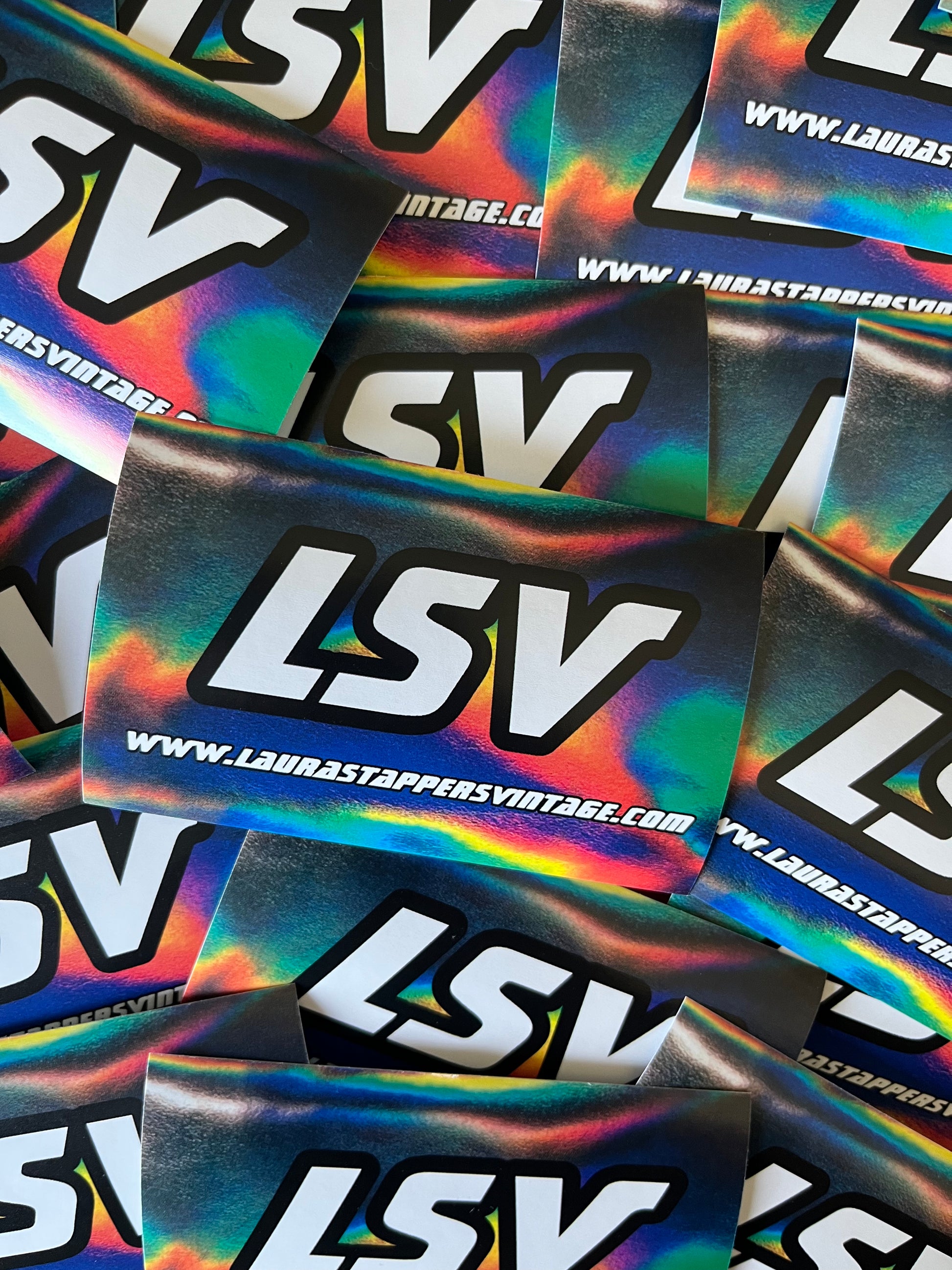 LSV chrome logo sticker | Laura Stappers Vintage