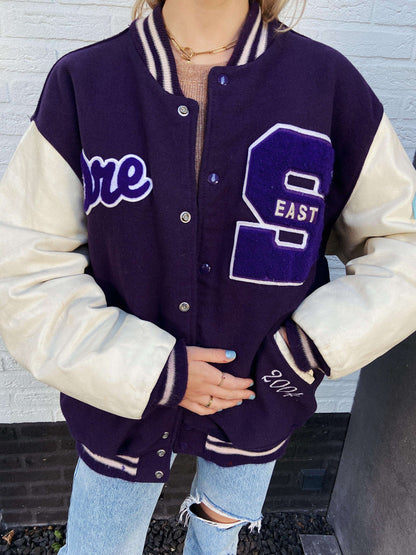 DeLong East vintage varsity baseball bomber - Laura Stappers Vintage