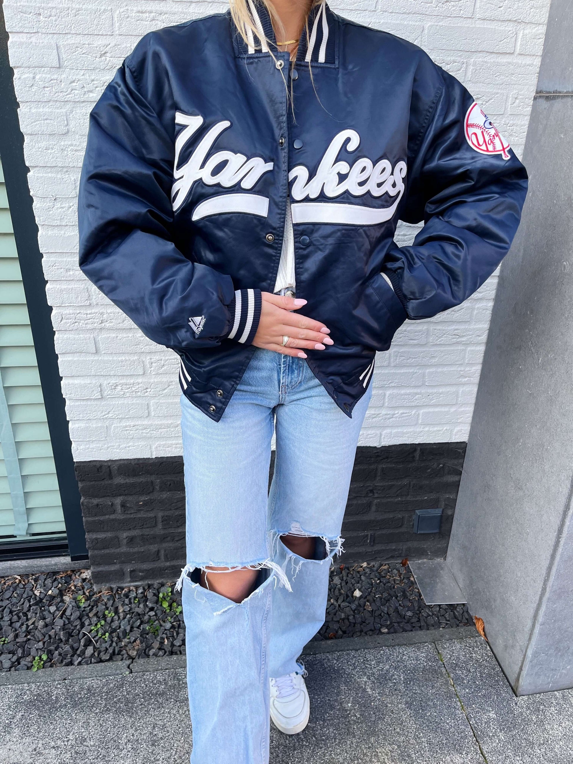 Vintage NY Yankees spell-out jacket | Laura Stappers Vintage