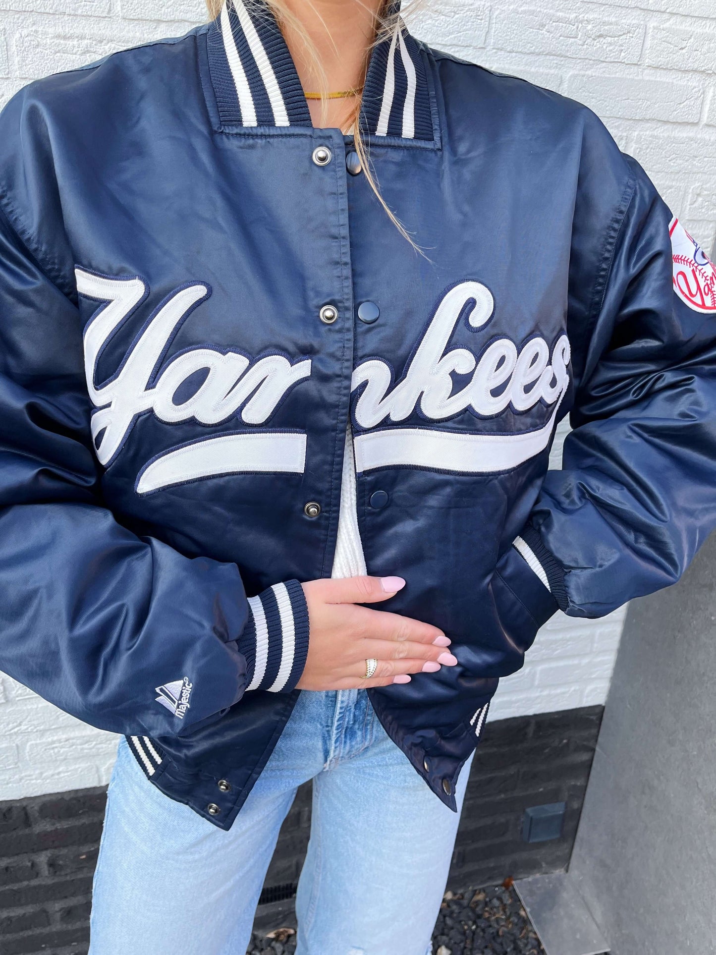 Vintage NY Yankees spell-out jacket | Laura Stappers Vintage