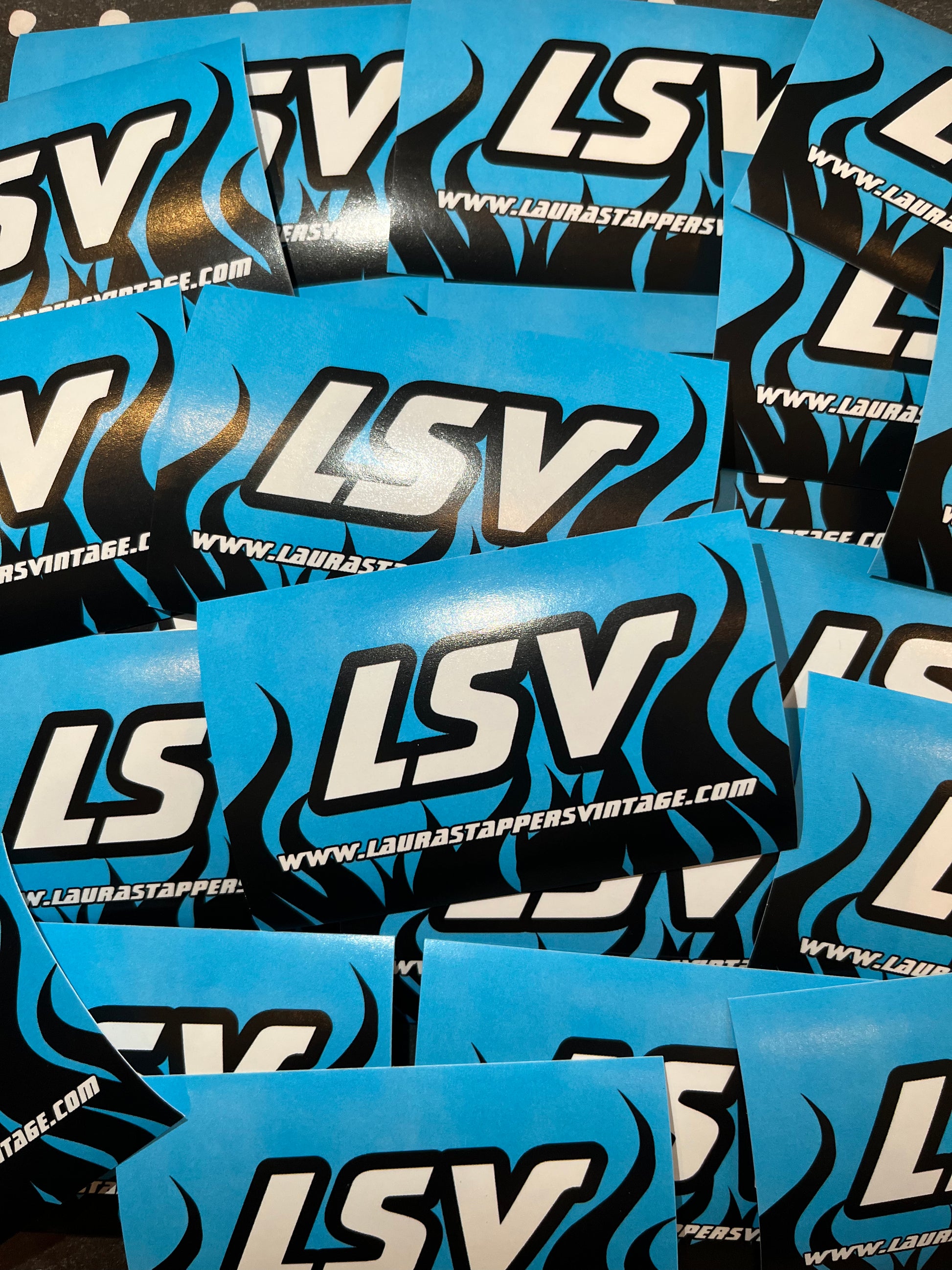 LSV flame logo sticker | Laura Stappers Vintage