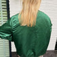 WICKS bomber size L groen satin | Laura Stappers Vintage