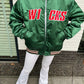 WICKS bomber size L groen satin | Laura Stappers Vintage