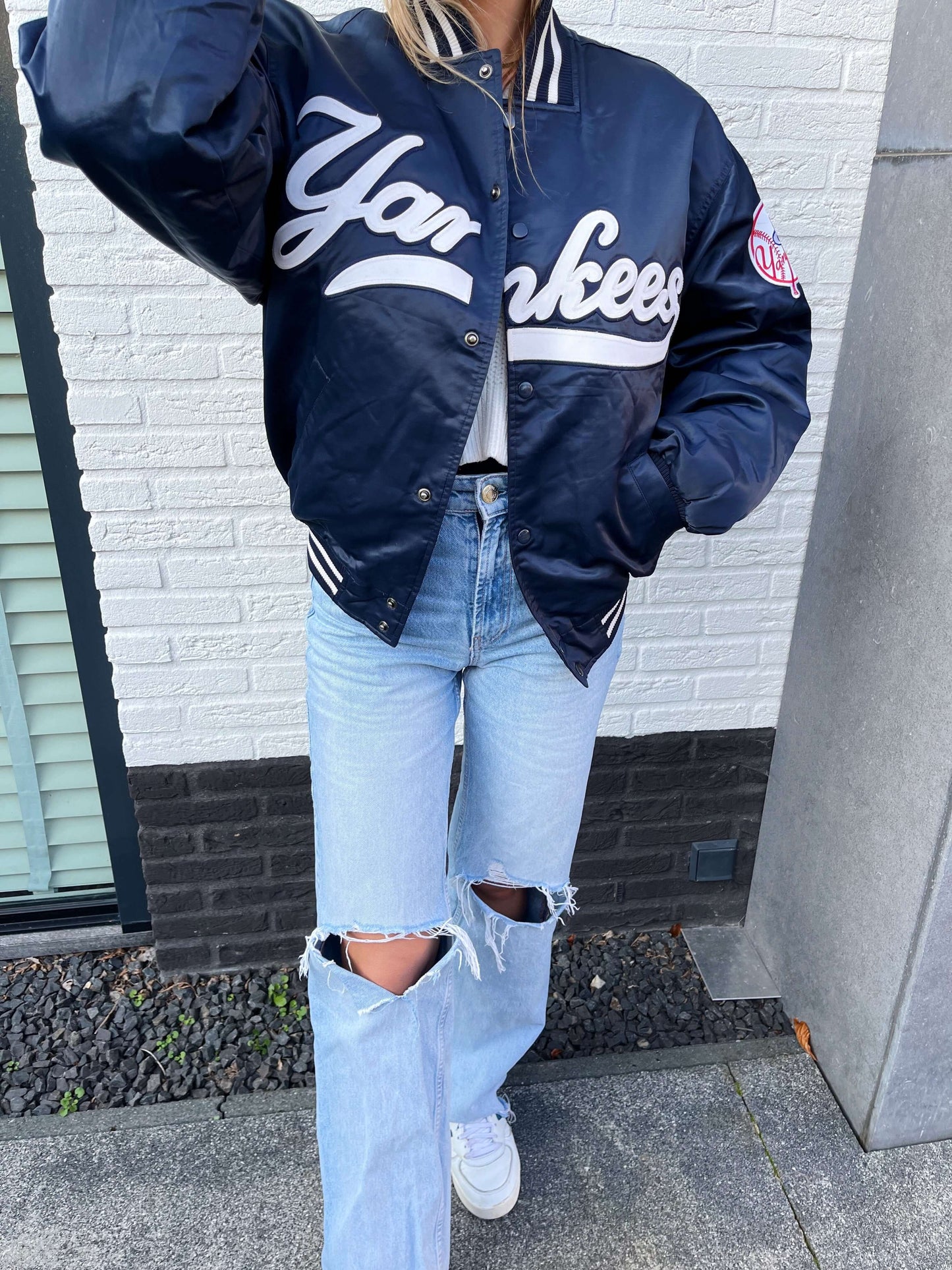 Vintage NY Yankees spell-out jacket | Laura Stappers Vintage